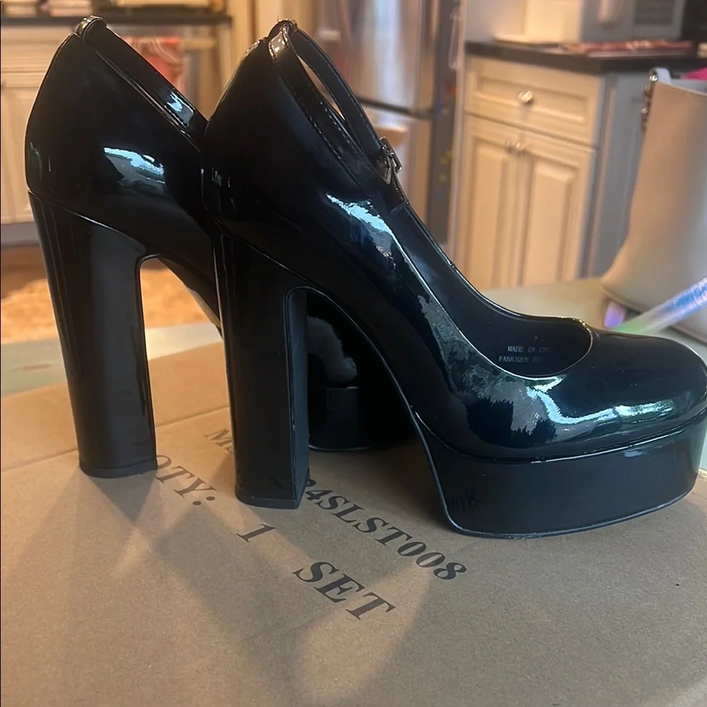 Jeffrey Campbell Black Platform Mary Jane Heels